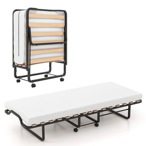 Folding bed with mattress - bed,